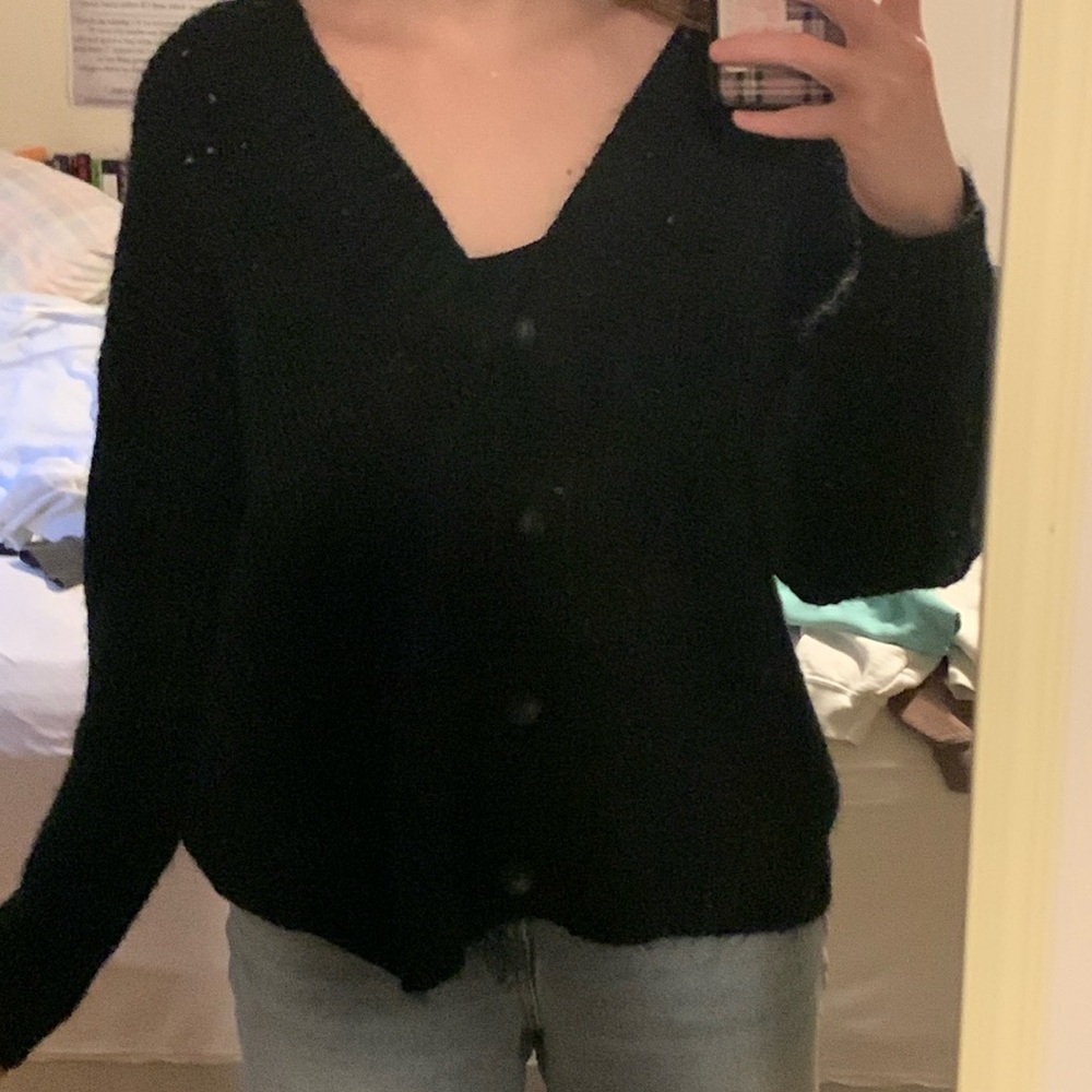 black old navy oversized cardigan